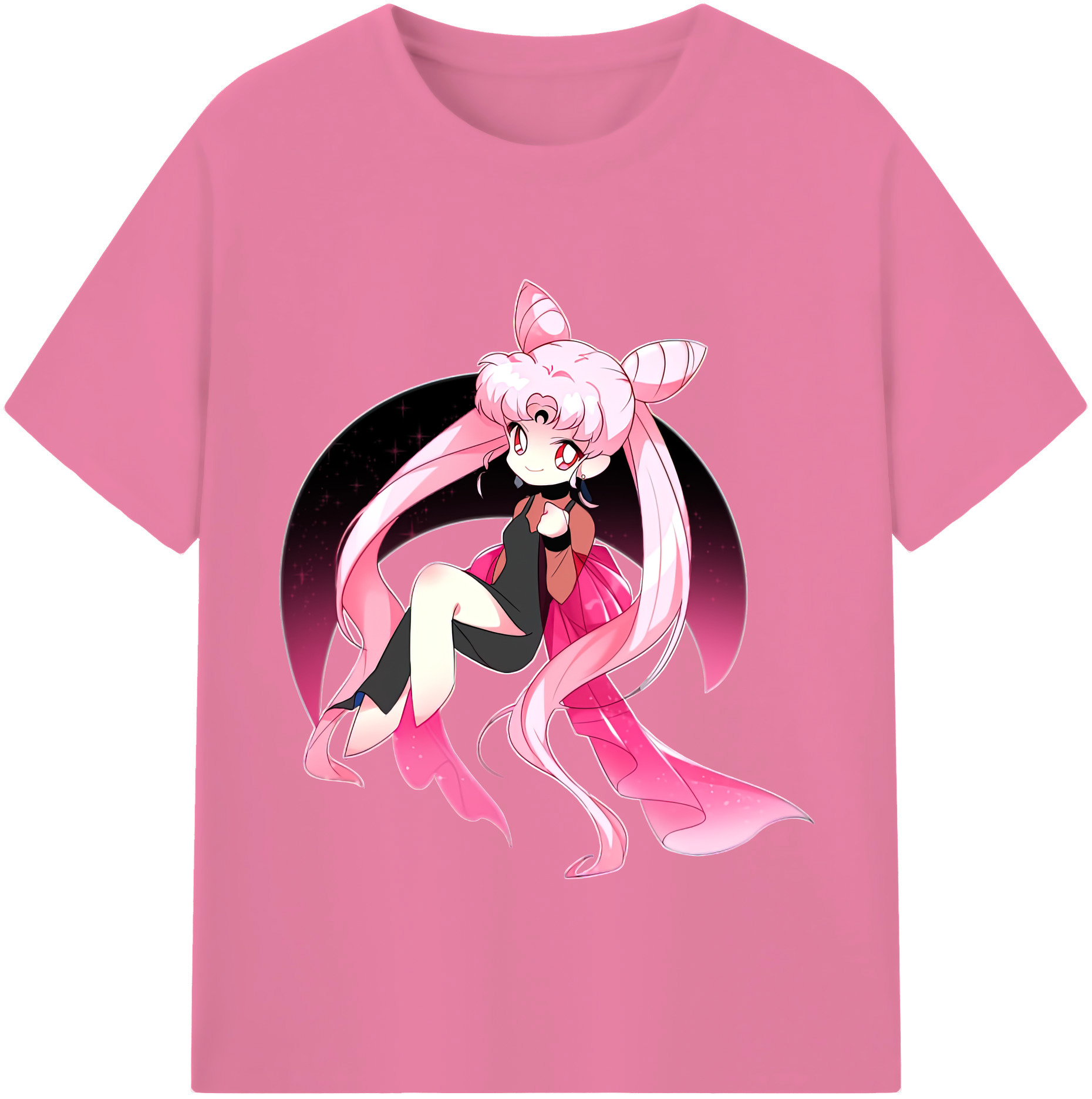 （画像用） 美少女戦士セーラームーン ちびうさ Sailor Moon Chibiusa Tsukino Usagi Small Lady Serenity 綿100％半袖Tシャツ（フロントプリント）